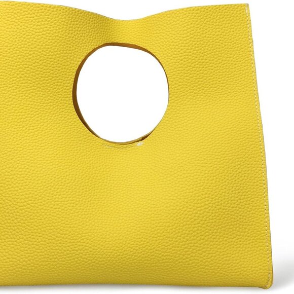 Vintage Minimalist Style Soft Pu Leather Handbag Clutch Small Tote - Picture 1 of 7